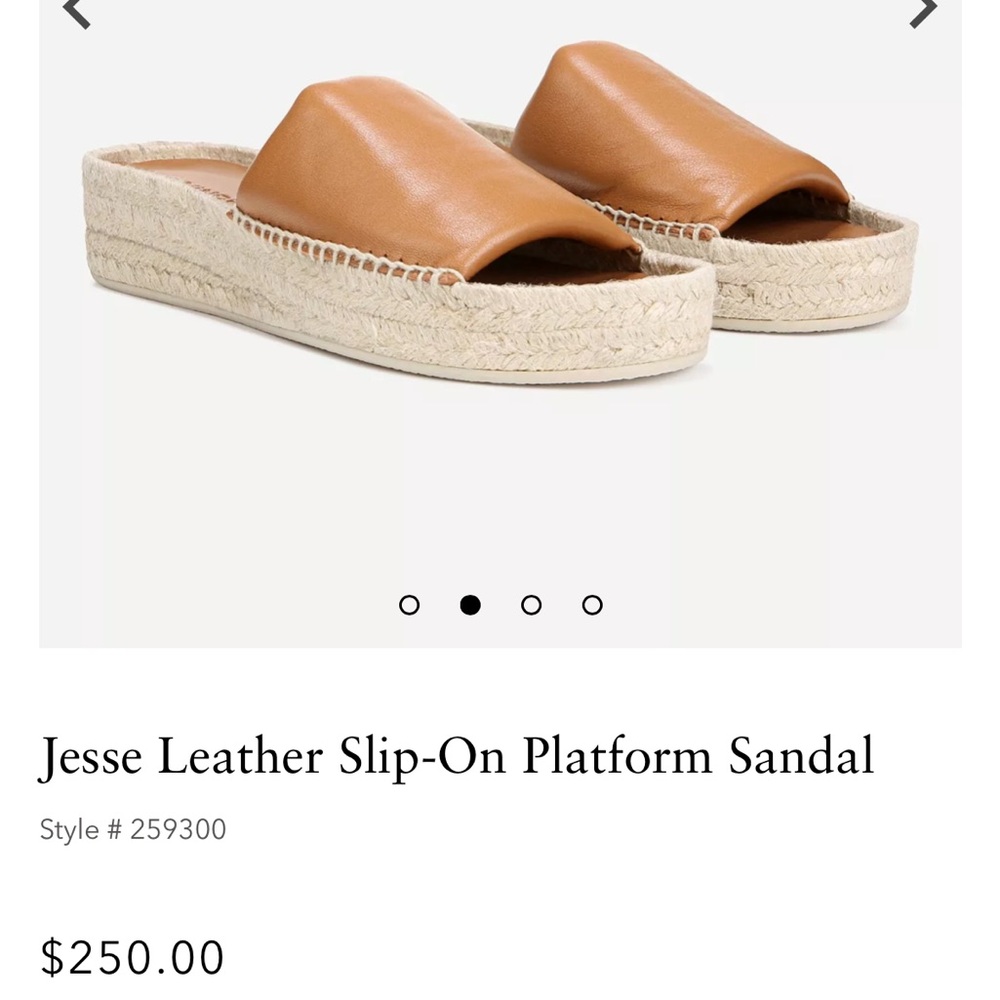 Jesse Leather Slip-On Platform Sandal - Tan